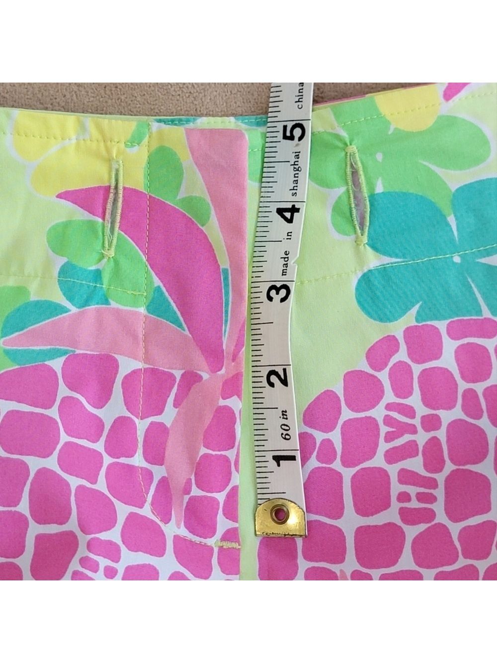 Lilly Pulitzer Vintage Wide Leg Palazzo Pant in Palm Green Lanai Size 8 EUC - Picture 7 of 9